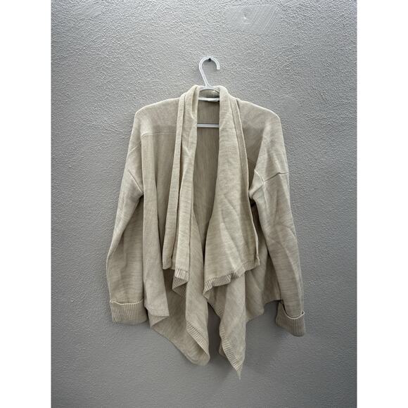 Venus Womens Cardigan Size XL Tan Knit Long Sleeve Open Front Sweater - Picture 1 of 13